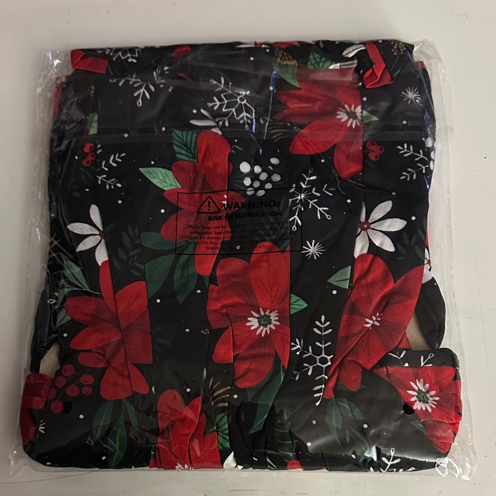 Little Sleepies Festive Floral skater dress 3T holiday blooms with bow back - Picture 2 of 3